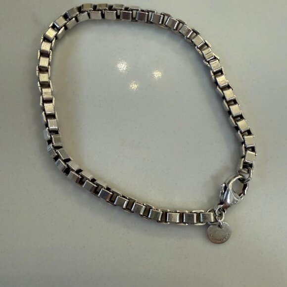 Vintage Tiffany & Co. Venetian Box Link Sterling Silver Bracelet - Picture 1 of 3